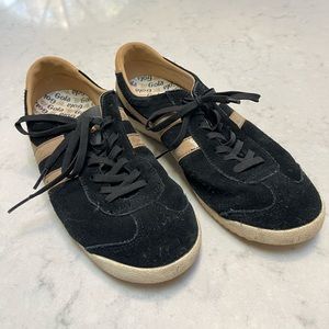 GOLA BULLET PEARL SNEAKER SZ 8 BLACK GOLD